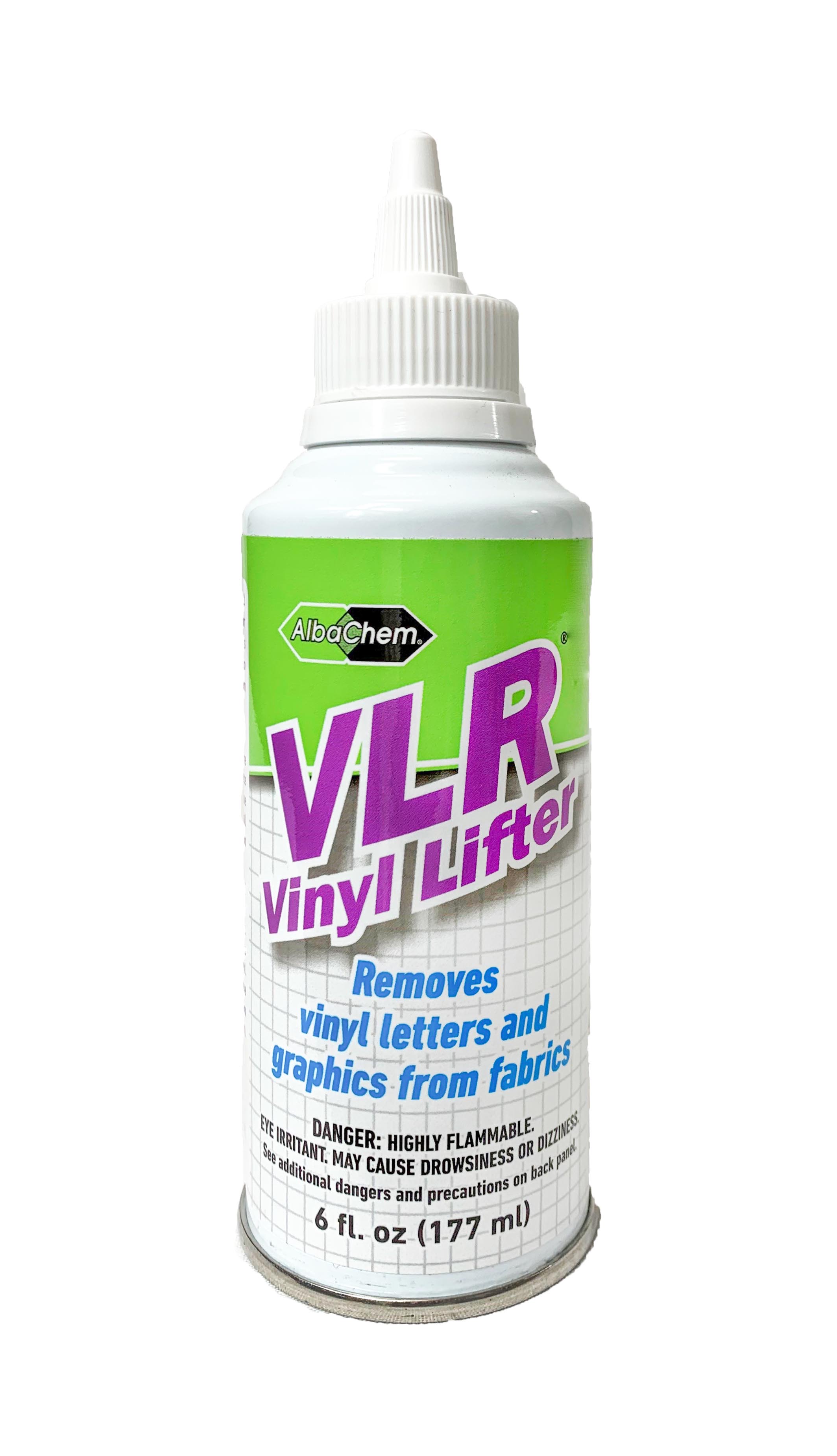 albchem vlr vinyl lifter liquid bottle for removing vinyl letters and graphics from fabrics