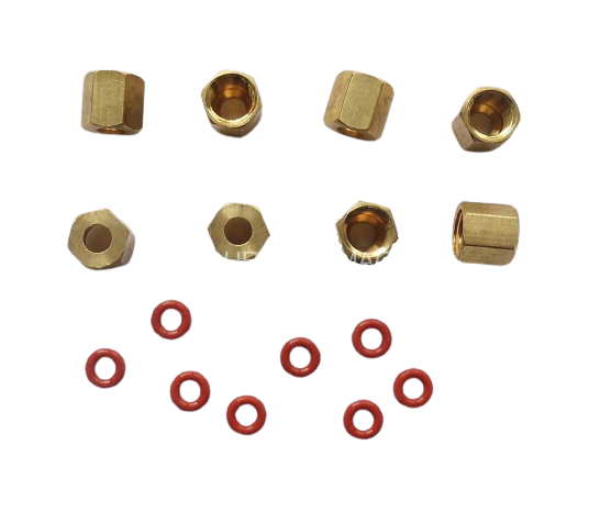 Veloci-Jet XL Brass Fitting and O-ring 8pc Set