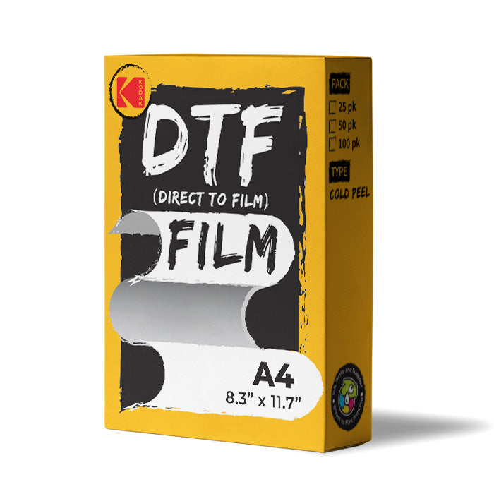 DTF Kodak Transfer Film A4 8.3 x 11.7 Cold Peel 100 Sheets : Garment Printer Ink