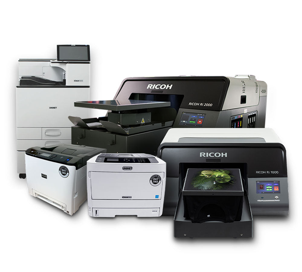 Group of different Garment Printers 