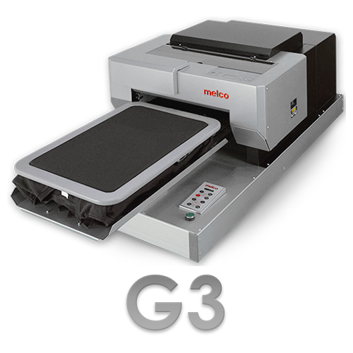 Front view of the Melco G3 printer