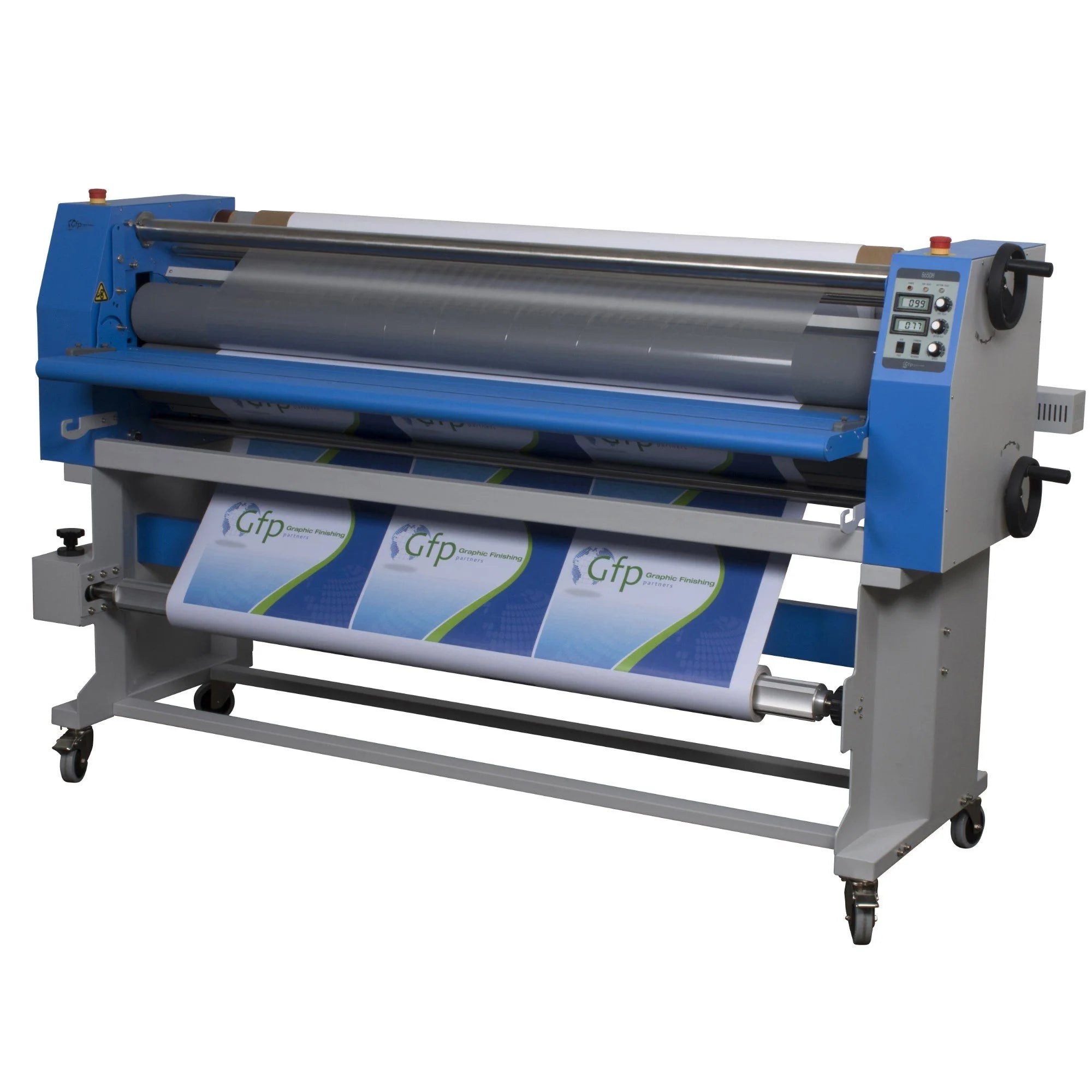 "GFP-865DH-3R Professional Dual Heat Laminator with Stand - 65" Eco Printers - GFP" - A high-performance dual heat laminator with a stand, specifically designed for 65" eco printers by GFP. Experience professional-grade laminating with advanced features for optimal results.