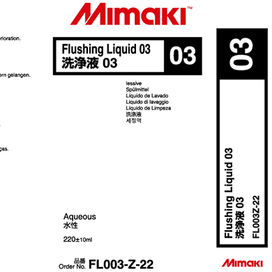 mimaki dtf flusing liquid 03 label