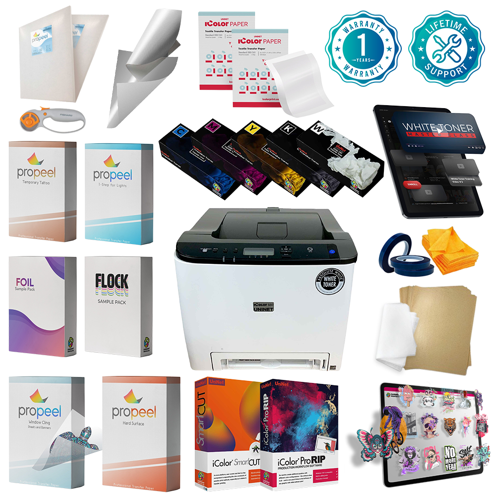 icolor 560 transfer printer pro package transfer sheets prorip and smartcut software and design package