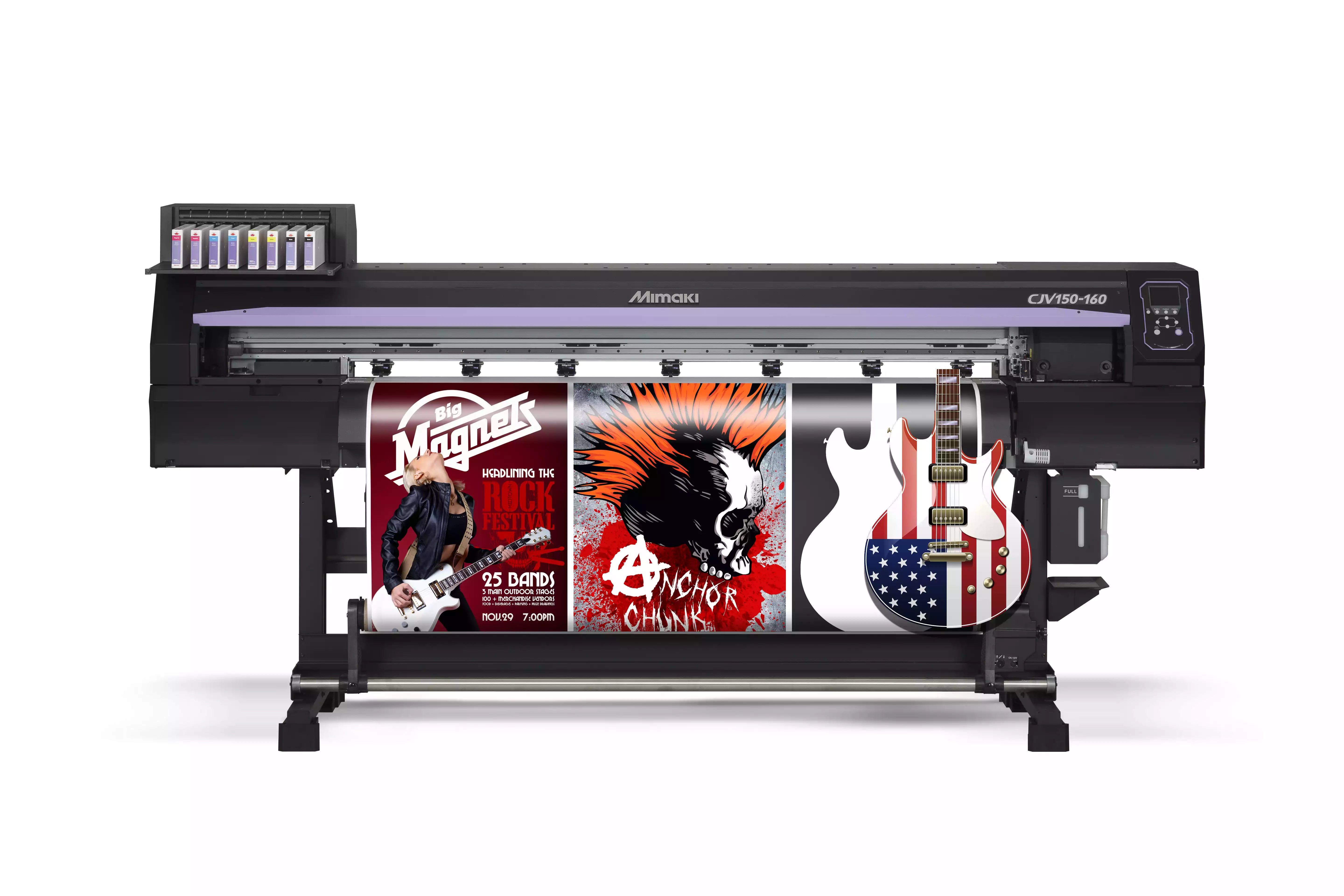 Mimaki CJV 150-160 printer poster applications being printed