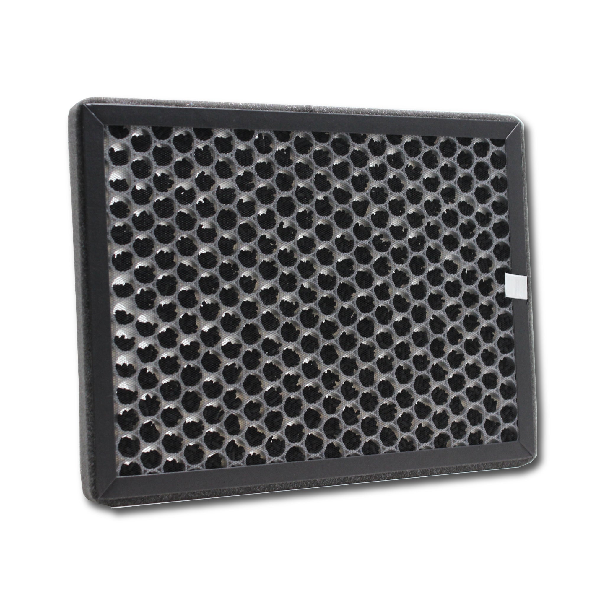 angled view of charcoal air purifier filter
