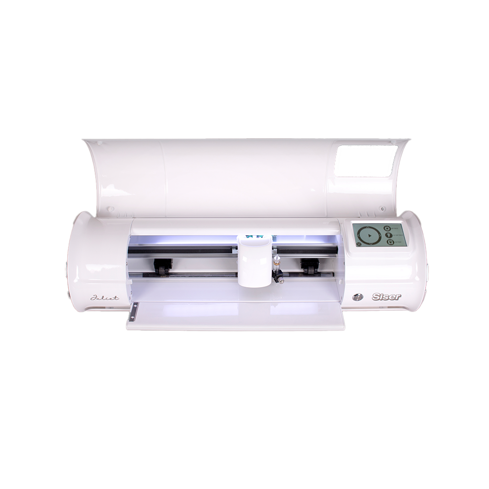 The image shows the Siser Juliet Cutter, a professional-grade cutting machine known for its precision and versatility. The Juliet Cutter is designed to handle various materials and is an excellent tool for crafters, artists, and businesses.