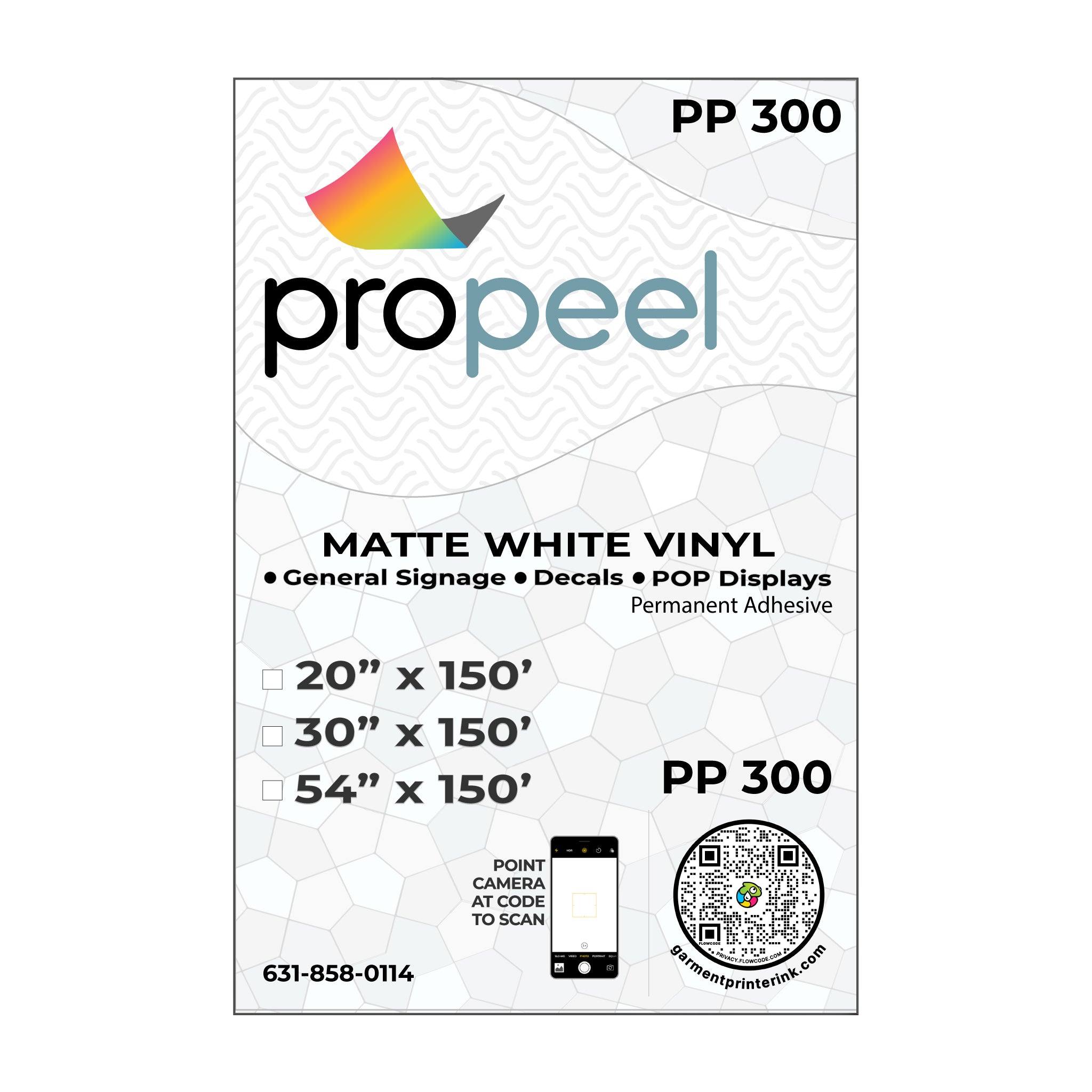 Propeel Matte White Digital Print Media 3.4 mil