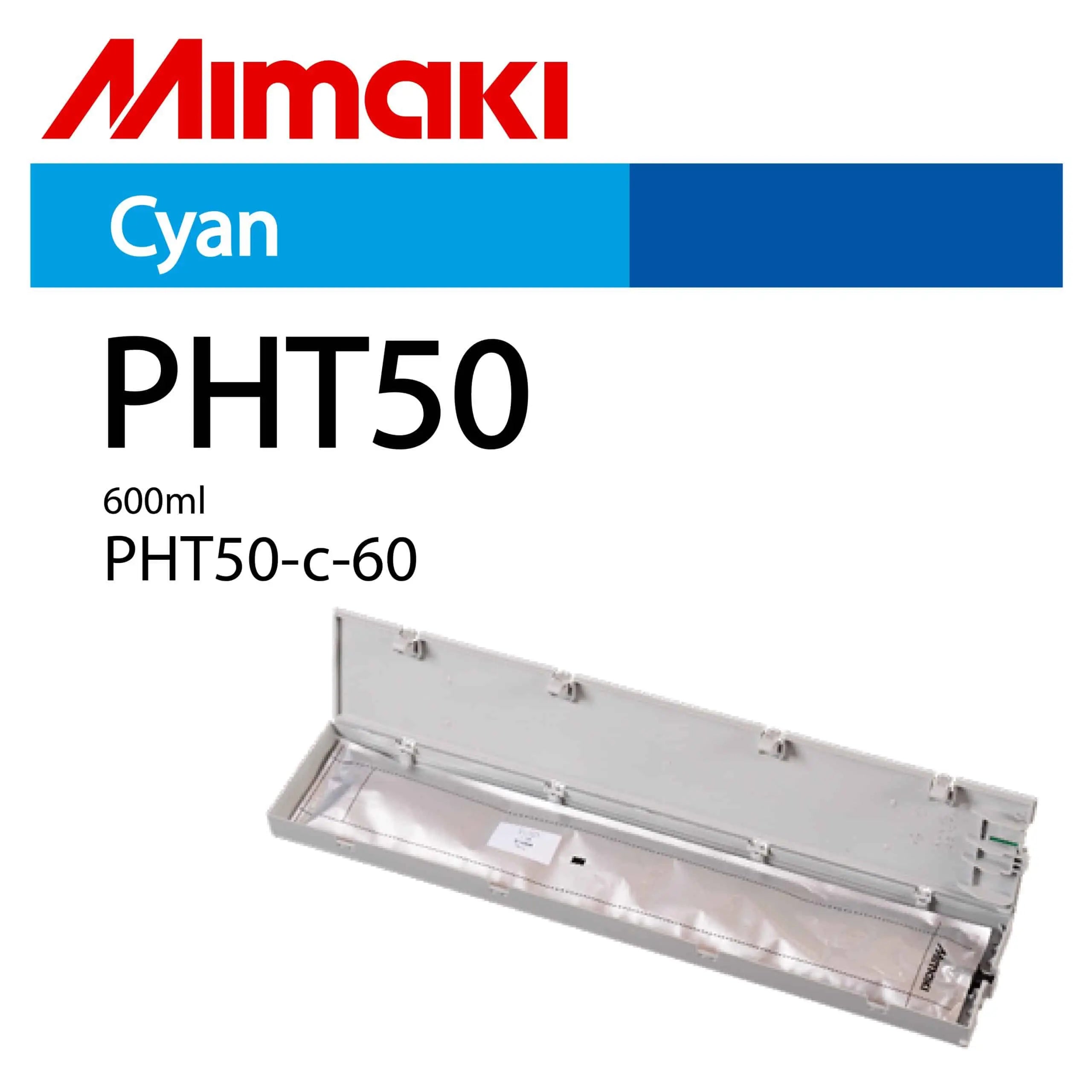 Mimaki PHT50-c-60 Cyan 600ml Ink Cartridge