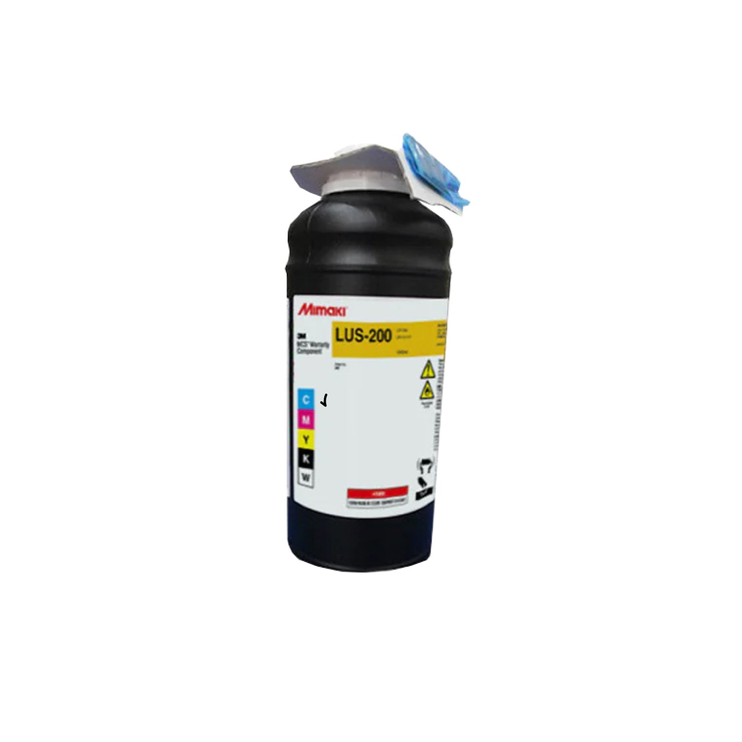 A 1000ml bottle of cyan LUS-200 Mimaki UV ink