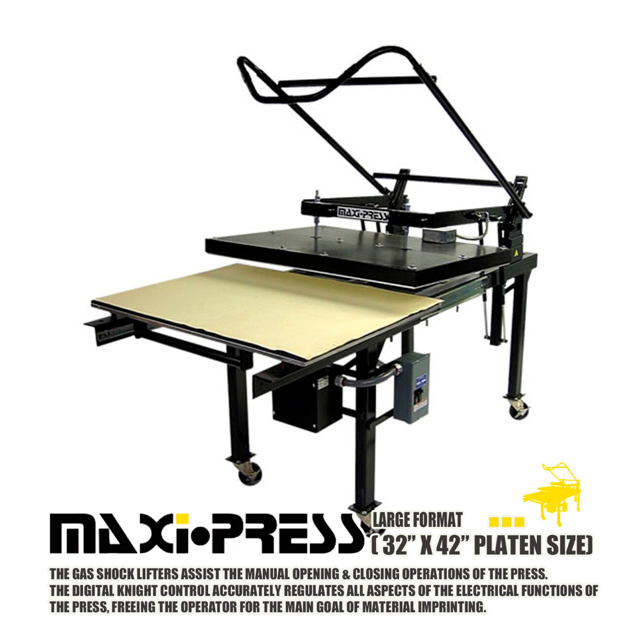 large format heat press 32 x 42 manual maxi press