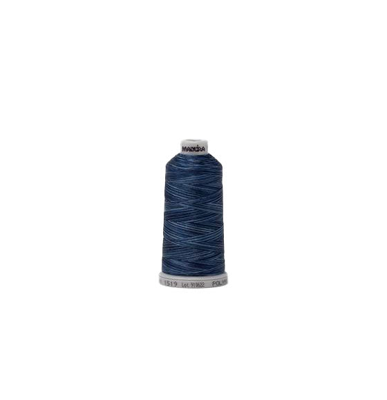 Multi-Color Dark Blue 1519 #40 Weight Madeira Polyneon Thread - 0