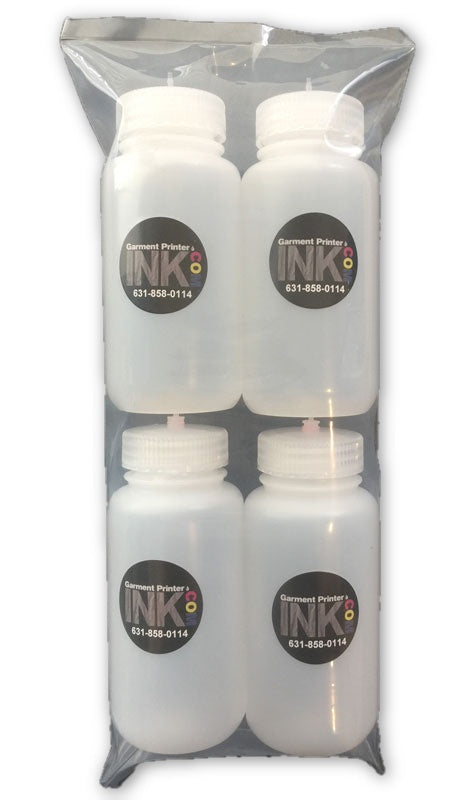 DTG 8oz Ink Supply Bottle for HM1, Kiosk, and Viper - Set of Four
