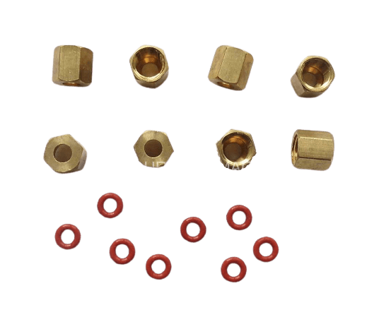 Anajet Brass Fitting and O-ring 8pc Set