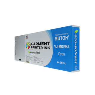 Buy cyan Eco Solvent Ink For MUTOH VJ-MSINK3 220 ml