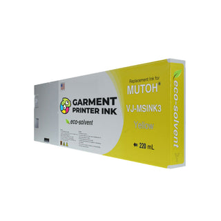 Buy yellow Eco Solvent Ink For MUTOH VJ-MSINK3 220 ml