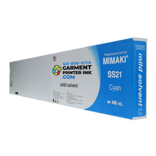 Buy cyan Mimaki SS21 Mild Solvent 440ml Replacement Inks