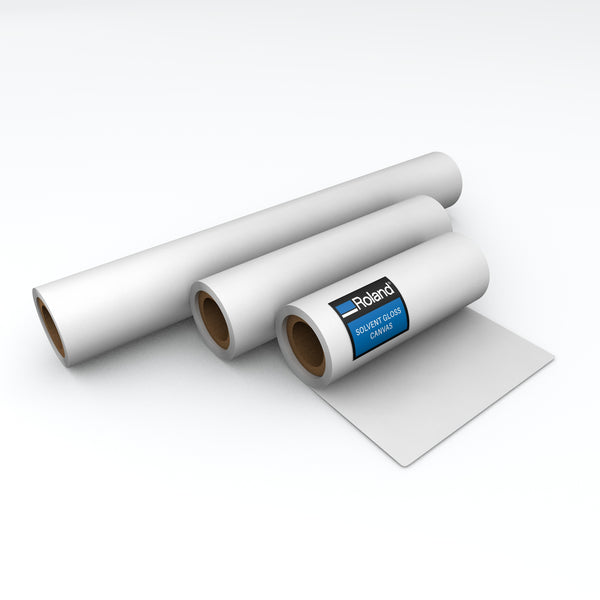 Roland solvent gloss canvas sizes for wide format printer