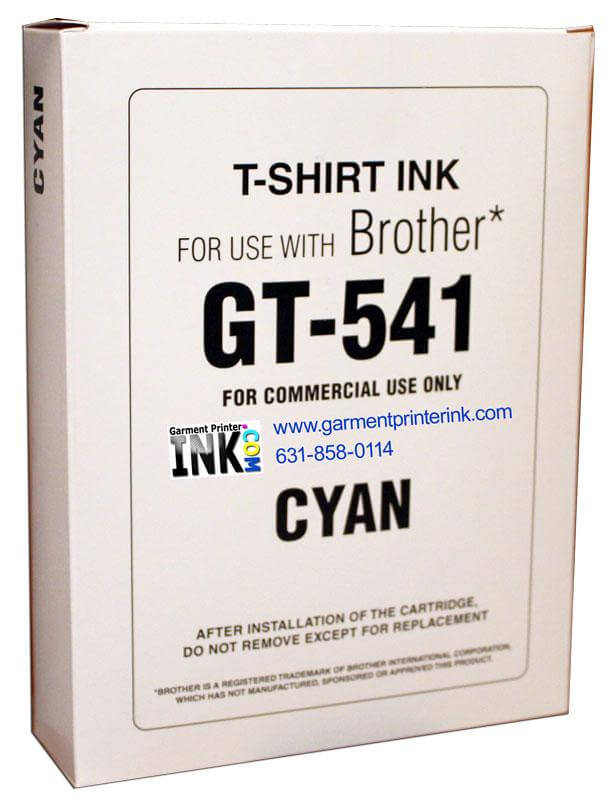 Cyan ink for Brother gt541 garment printer