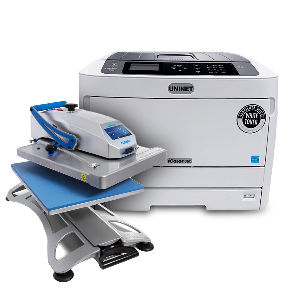 icolor 650 package with fusion heat press